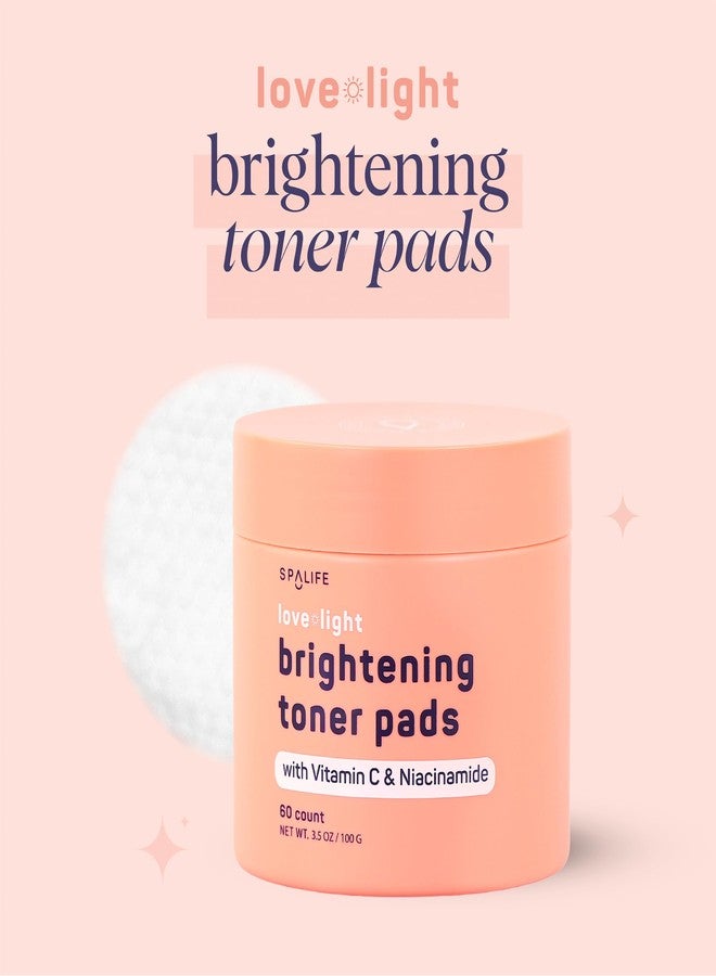 SpaLife Love & Light Radiating Toner Pads – for Uneven Skin Tone, Dark Spots & Discoloration, Clogged Pores, Dullness with Vitamin C, Niacinamide – Toner Pad for Face, Pre-Soaked Pads - Image 2